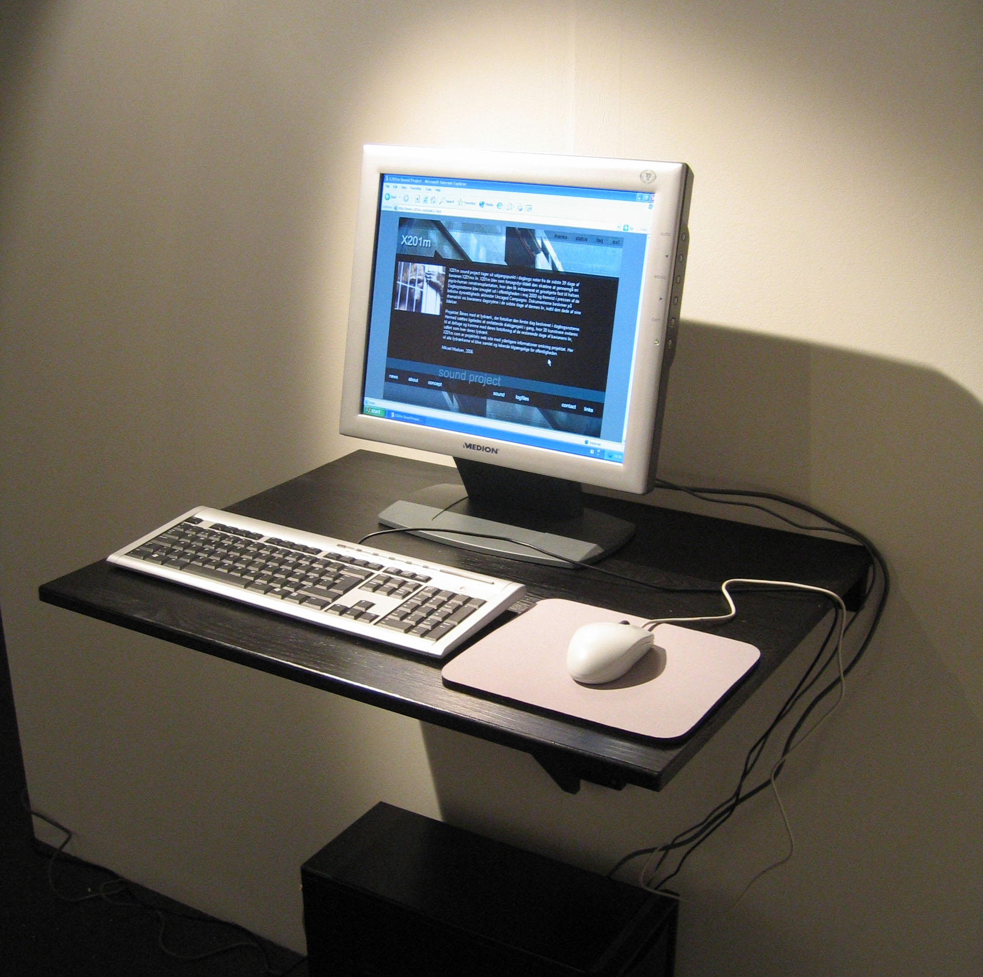 X201m Sound Project webpage - Exhibited at SpLab - Special Laboratorium for kunst og offentlighed - Det Jyske Kunstakademi 2006